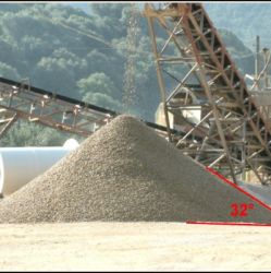 Photograph of a pile of bulk solids