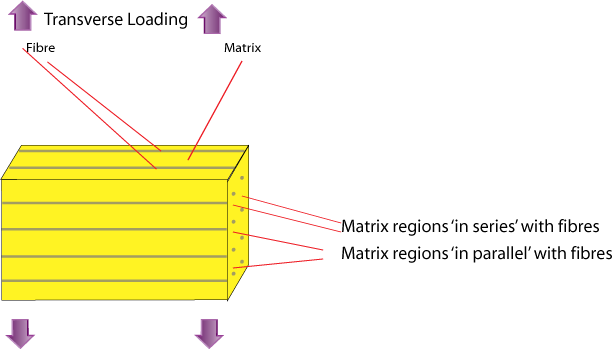 Diagram of transverse loading of composite
