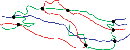Diagram of chains uncoiling under tension