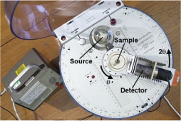 Photo of top view of diffractometer
